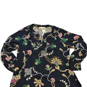 LOFT Navy Floral Print Women's Top